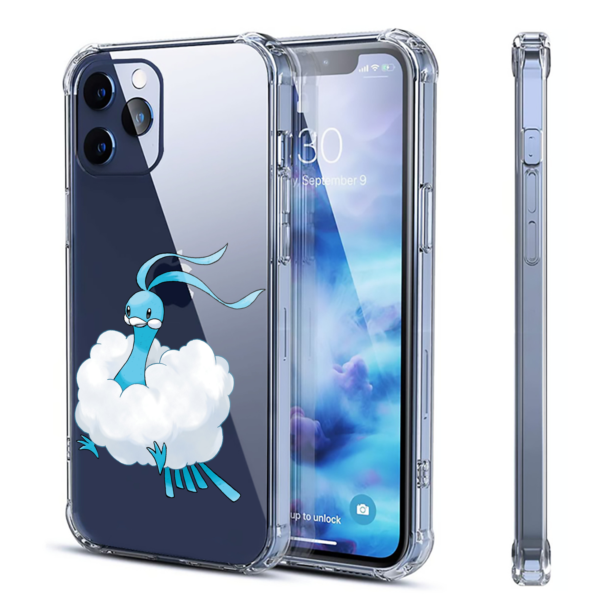（画像用） ポケットモンスター Pokémon 【iPhone 12シリーズ対応】透明スマホケース（クリアソフトケース）